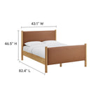 Modway Maven Full Size Vegan Leather Upholstered Platform Bed - Tan Oak-8