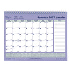 Blueline 2027 Monthly Wall Calendar - 11" x 8-1/2" - Bilingual-12 Months, January to December