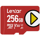 Lexar PLAY microSDXC UHS-I card - 256GB - Red-Compatible with portable gaming devices, smartphones, and tablets; including for Nintendo-Switch, Steam Deck, ASUS ROG Ally, Lenovo Legion Go 