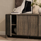 Manhattan Comfort Novara 60" Contemporary 4-Door Sideboard - Jacobean Walnut-9