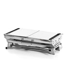 InnovaGoods ExelQ Stainless Steel Foldable Charcoal BBQ-A stainless-steel barbecuethat is very easy to assemble and use. The upper grill for cooking food is removable and has 2 heatproof handles for moving or lifting it safely. It also has 2 removable handles with springs on the sides. Thischarcoal barbecueassists air circulation for improved charcoal combustion, as it has ventilation holes at both ends. It also has a lower grillthat is less than 4mm thick to place over the charcoal, which also protects the