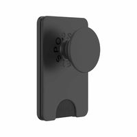 PopSockets Popwallet+ For Magsafe With Magnetic Ring Adapter - Black-Magnetic wallet, phone grip and stand with swappable top and included adapter ring to make any case compatible