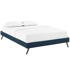 Modway Loryn Fabric Queen Bed Frame with Round Splayed Legs - Azure-Ten Wood Support Slats