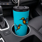 Oscardo Francis Dick Hummingbird Indigenous Art Travel Mug-Double-Wall Stainless Steel - Durable 330 ml (11.2 oz) travel mug with insulated construction that keeps beverages hot for up to 5 hours and cold for up to 12 hours