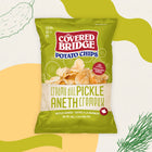 Covered Bridge Potato Chips Creamy Dill Pickle - Kettle Cooked - 60g - 24 Pack-Zero trans fats