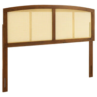Modway Halcyon Cane King Headboard - Walnut-King Wood Headboard