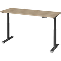 MotionGrey Electric Dual Motor Height Adjustable 165" W Sit-to-Stand Desk - Black Frame-MotionGrey Height Adjustable German Electric Dual Motors Sit-to-Stand Computer Home Table and Office Standing Desk - Black Frame with Tabletop (165cmx60cmx2.5cm)