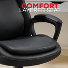 Staples Massage Chair - Black-Plush backrest with ergonomic shape that helps support natural sitting position