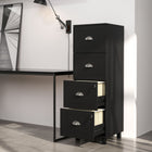 HOMCOM 4-Drawer Lateral Letter/A4 Filing Cabinet with Lock - Black-Drawer guide rails ensure smooth and quiet sliding
