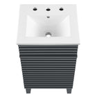 Modway Render 18" Bathroom Vanity Cabinet - Grey/White-9