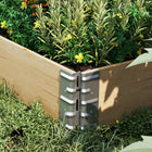 Outsunny Wooden Raised Garden Bed Kit - 45" L x 24" W x 8" H - Natural-4 galvanized hinges allow you to fold the garden planter with ease 