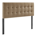 Modway Lily Stain-Resistant Performance Velvet King Size Headboard - Taupe-Stain-Resistant Performance Velvet Upholstery