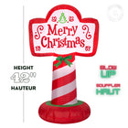 GEMMY Airblown Inflatable Outdoor Merry Christmas Sign - 42"-Deflates for easy storage
