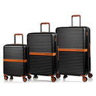 Champs Vintage II 3-Piece Luggage Set - Black-Expansion System on all cases