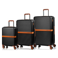 Champs Vintage II 3-Piece Luggage Set - Black-Expansion System on all cases