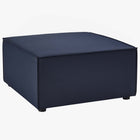 Modway Saybrook Outdoor Patio Upholstered Sectional Sofa Ottoman - Navy-Outdoor Patio Sectional Sofa Ottoman