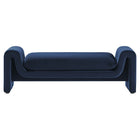 Modway Waverly Performance Velvet Bench - Midnight Blue-Comes Fully Assembled