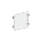 Azar Displays Acrylic Sign Holder with Suction Cups -  11" x 8.5" - Clear - 2 Pack-Acrylic