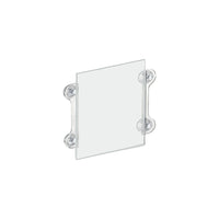 Azar Displays Acrylic Sign Holder with Suction Cups -  11" x 8.5" - Clear - 2 Pack-Acrylic