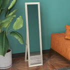 HOMCOM Full Length Mirror - 14.6" W x 61.8" H - Grey-Freestanding, hanging or leaning against the wall 