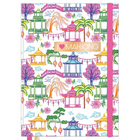 Hilroy Mahjong Hardcover Fashion Journal - 6" W x 8" H - Lined - 80 Sheets - White-Durable hard cover with gold foil stamping