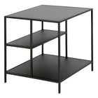 Hudson&Canal Winthrop 20"W Square Side Table with Metal Shelves - Blackened Bronze-A modern contemporary design for your living room, bedroom, and more