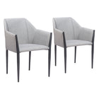 Zuo Andover Dining Chair - Slate Grey - Set of 2-Assembly not required