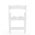 Flash Furniture 11 Pk. Kids White Resin Folding Chair with White Vinyl Padded Seat-White Frame Finish