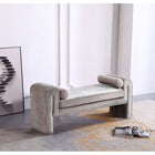 Manhattan Comfort Concord 59" Modern Chenille Upholstered Bench - Dove-Frame Made of Kiln Dried Pine Wood with Dowelled Joints and Reinforced Corners