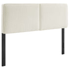 Modway Lindee Boucle Fabric Full Headboard - Cream-Pillow Style Headboard