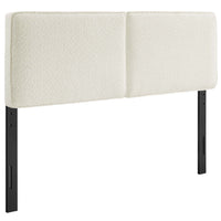 Modway Lindee Boucle Fabric Full Headboard - Cream-Pillow Style Headboard