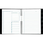 Blueline Undated NotePro Daily Organizer, 9-1/4" x 7-1/4", Black, Bilingual-NotePro twin-wire binding with hard cover