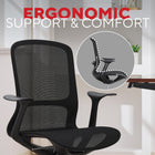 Staples Mesh Task Chair - Black-Smooth recline with adjustable seat height and tilt tension