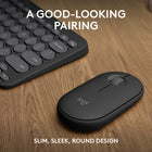 Logitech Pebble 2 Combo Wireless Keyboard & Mouse - Quiet - Portable - Customizable - Logi Bolt - Bluetooth - Graphite-Why Not Have Both?: This ultra-slim and portable mouse and keyboard combo - made with recycled plastic - is lightweight and compact to be ready to move when you are
