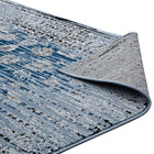Modway Chiara Distressed Floral Lattice Contemporary Area Rug - 5 ft W x 8 ft L - Moroccan Blue-High Density / Machine-Woven