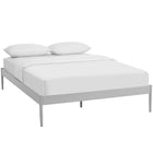 Modway Elsie Queen Bed Frame - Grey-Slatted Birchwood Support System