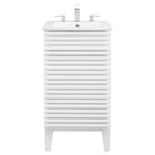 Modway Render 18" Bathroom Vanity Cabinet - White-Particleboard and Laminate Construction