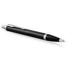 Parker IM Ballpoint Pen - Black Lacquer with Chrome Trim - Medium Point - Blue Ink-Glossy black lacquer finish complemented by eye-catching chrome trim and the signature PARKER arrow clip