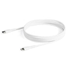 StarTech Durable USB-C to Lightning Cable - 6' - White-RAPIDLY CHARGE LIGHTNING DEVICES: Rugged/strong cord supports fast charging using Power Delivery chargers from Apple 18W up to 96W USB-C adapters, Ideal for Charging Stations, Charges devices incl AirPods, Magic Keyboard/Trackpad/Mouse & Siri Remote