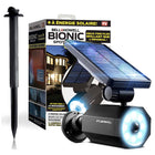 Bell+Howell Bionic Spotlight Deluxe Solar LED Motion Activated Security Light -SOLAR POWERED LIGHT: This LED spotlight does not require batteries or electricity to operate as it has built-in industrial quality solar panels that absorb the sun’s rays during the day and uses that stored energy for an all-night’s worth of illumination!
