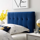 Modway Lily Biscuit Tufted Performance Velvet Twin Headboard - Navy-Elegant Biscuit Tufting