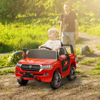 Qaba 12V Licensed Toyota Kids Electric RC Car - Red-Multimedia center entertains children 