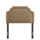 Modway Magnolia Stain-Resistant Performance Velvet Twin Size Headboard - Taupe/Almond-Assembly Required