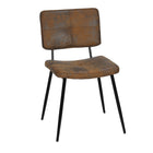 Homy Casa Conference Chairs - Suede Brown Fabric - 4 Pack-Durable microfiber suede fabric for a vintage, easy-to-maintain surface.