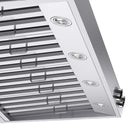 KUCHT KRH480-SS 48" 1200 CFM Under‑Cabinet Range Hood with Digital Controls - Stainless Steel-Stylish range hood comes with two stainless steel baffle filters that are also dishwasher friendly