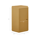 Modway Kade Faceted Semi-Gloss Side Table - Mustard-Semi-Gloss Painted MDF Construction