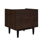 Manhattan Comfort Duane 20.23" Mid-Century Modern Nightstand 2-Piece Set - Dark Brown/Black-Home Assembly Required. All Hardware Included