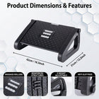 ShoppingAll Under Desk Footrest with Massage Roller and 6-Level Angle Adjustment - Black-Elevating your legs helps correct spinal alignment and reduces the pressure on your lower back and hips, preventing the fatigue and stiffness associated with long office hours.
