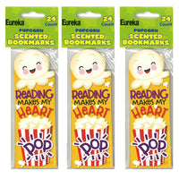 Eureka Popcorn Scented Bookmarks - 3 Packs of 24-Scented bookmark