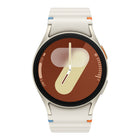 Samsung Galaxy Watch7 Bluetooth Smartwatch - 40mm - Cream-Stand out with a floating design. Elevate your style with the Galaxy Watch7. A floating glass design and colourful stitching points add a touch of elegance to your wrist, while ripples on the band show you're ready for workouts. The Watch is available in Small and Large with three colour options: Green, Silver and Cream